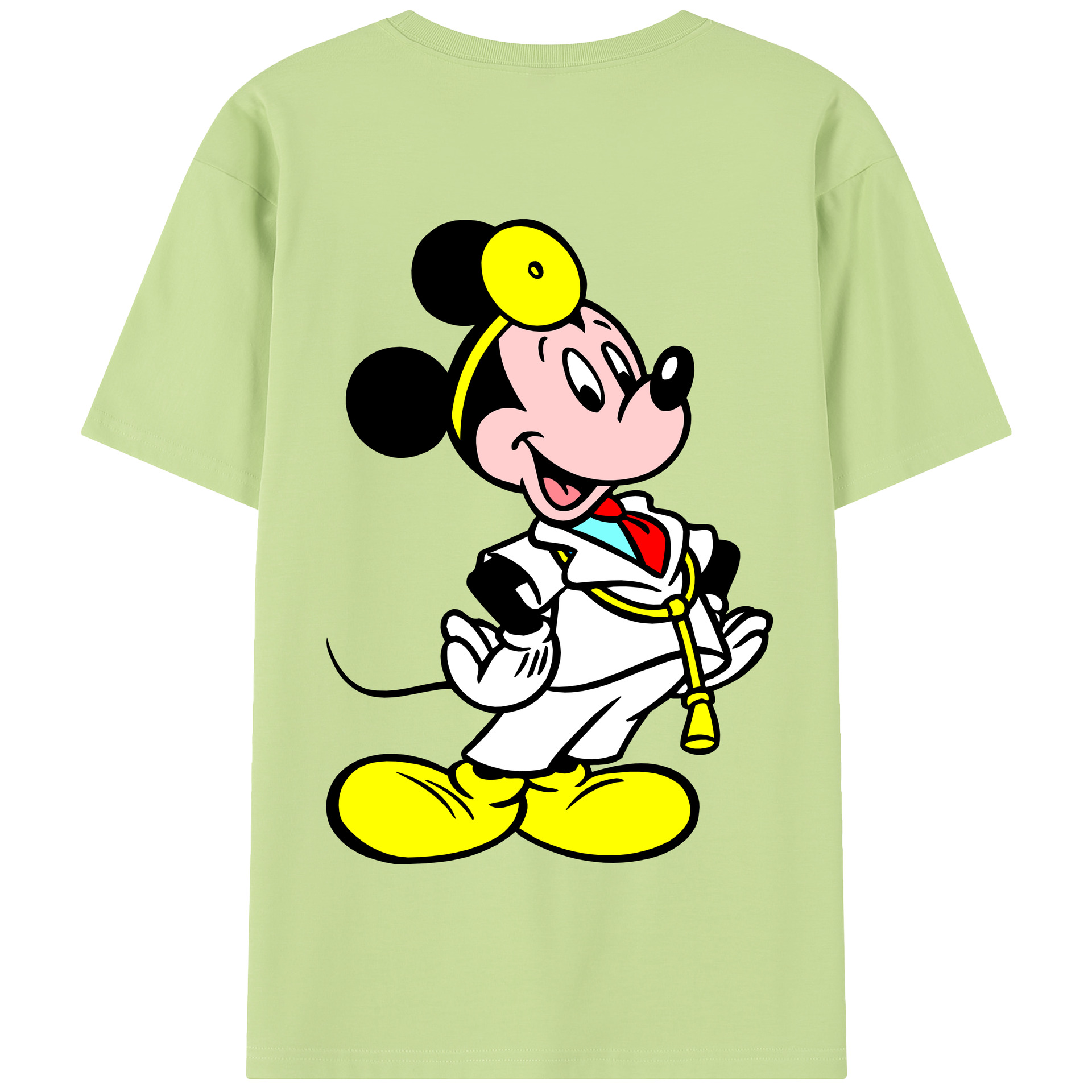 （画像用） ミッキーマウス Mickey Mouse 綿100％半袖Tシャツ（背面プリント）